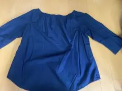 UNIQLOネイビー M 五分袖シャツ オフショル