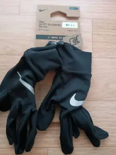 3【激安殺到】新品スマホタッチ対応NIKEランニング手袋ブラックメンズLサイズ