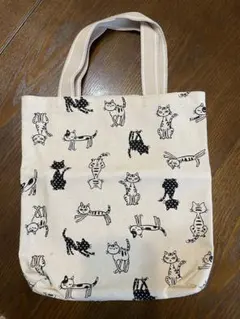 猫柄キャンバストートバッグ　未使用品