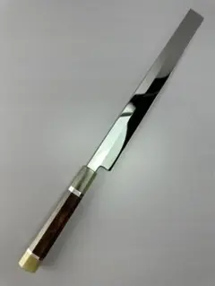 7398切付柳刃包丁 尺 ウルトラ鏡面仕上げ 刺身包丁 スネークウッド八角柄