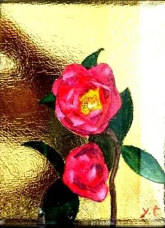 超美品！値下げ交渉あり。金箔で桜の花　アクリル画　絵画 超美品！精密複製画。金箔で桜の花 アクリル画 絵画 - メルカリ