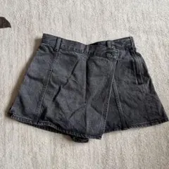 ダークグレー デニム ハーフパンツ