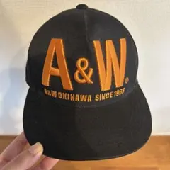 A&W キャップ 刺繍　帽子　ROOT BEER 沖縄