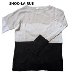 SHOO-LA-RUE バイカラー Vネックニット 長袖