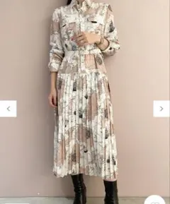 ダイアグラムグレースコンチネンタル　ロングワンピース　長袖　ラップカシュクール ダイアグラム グレースコンチネンタル カシュクール ワンピース