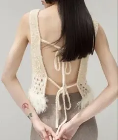 leinwande Fringe Knit Tank Top