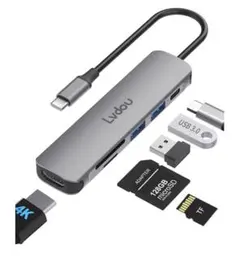 USB C ハブ 6-in-1 Lvdou アダプタ【動作確認済】