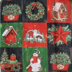 USAコットン クリスマス 生地 パネル 5F