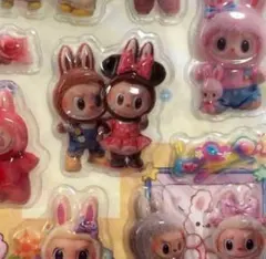 【4】ラブブ　3D立体　ぷくぷく　シール　ボンボンドロップ　ドロップシール