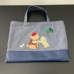 Familiar ファミリア デニムシリーズ ポーチ ペンケース ネイビー