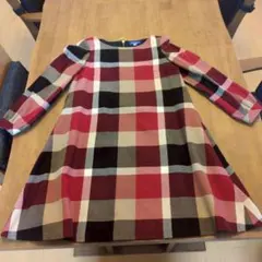 クレストブリッジブルーレーベルチェックワンピース 36