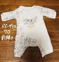 スヌーピー ベビー ロンパース 70 前開き
