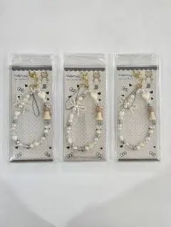 Hello Kitty フォンストラップ 3点セットのサムネイル