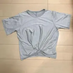 ライトグレー 半袖 ヨガウェア Mサイズ