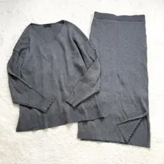 【美品】Perfect Suit FActory リブニット セットアップ M