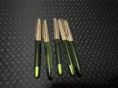万年筆 4本セット R14K万年筆5本　グリーン ゴールドカラー 万年筆 4本セット R14K万年筆5本 グリーン ゴールドカラー - メルカリ