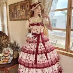 British Dreams ジャンパースカートXL ロング丈 華ロリ ロリータ