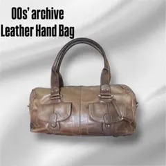 00s’ archiveレザー ハンドバッグLeather Handbagシティ