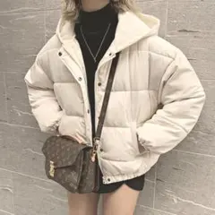 WEGO フード付きダウンアイボリー