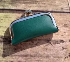 レザークラフトハンドメイドグリーン印鑑ケース
