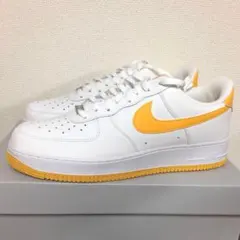 エアフォースワン ロー 白 ホワイト 黄色 イエロー 30.5cm
