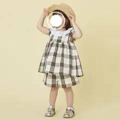 【美品✨】petit mainフリル衿チュニック×パンツセットアップ 110cm