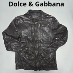 ドルチェアンドガッバーナ レザージャケット ラムスキン ウォッシュド加工