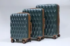 軽量Sサイズ　静音8輪　キャリーバッグ　スーツケース　キャリーケース グリーン