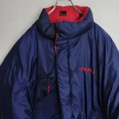 FUBU ナイロンジャケット ジップアップ ネイビー 中綿 メンズXXL