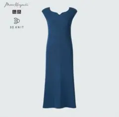 ユニクロ　UNIQLO マメクロゴウチ　3Dニットワンピース　sサイズ　ブルー