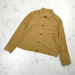 美品 レリアン クロップド倉敷染めジャケット ブラウン サイズ11*QD1276