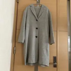 プラステ　ウールブレンドロングチェスターコート