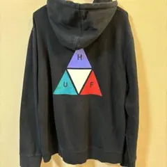 HUF ブラックパーカー 三角形ロゴ