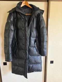 高級ラムレザーロングコート リアルファー