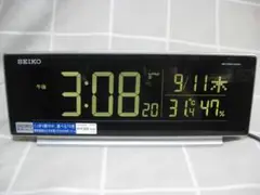 【完動美品】セイコー 電波クロック デジタル目覚まし時計 DL207S