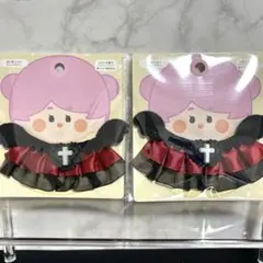 新品 ぬい用 スタイ ゴシックカラー 赤 黒 十字架 ぬいぐるみ ぬい服