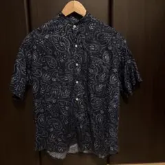 90sラルフローレン半袖プルオーバーシャツ ノーカラー&丈詰めカスタム