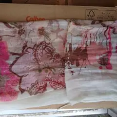 最終値下げ　花柄シフォンストール ピンクとホワイト