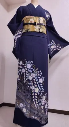 ❰6324❱ フルセット　訪問着 辻が花 翠山工房 裄長 やまと　袋帯　入学式