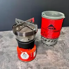 MSR 店舗用販売促進　バーナー、ストーブ、ガス缶展示用　入手困難　非売品　レア MSR 店舗用販売促進 バーナー、ストーブ、ガス缶展示用 入手困難