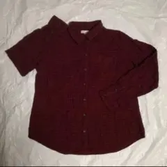 earth music&ecology 長袖 ネルチェックシャツ L 赤