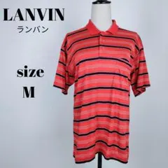 【a306】LANVIN ランバン 半袖 ポロシャツ M ユニセックス 刺繍