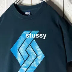 【良品 USA製 90s S】ステューシー 菱形 SSリンク Tシャツ 黒