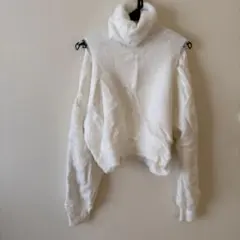 rienda タートルネック クロップドセーター FREE ホワイト