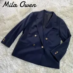 定番 ミラオーウェン ダブルブレスト ブレザージャケット 金ボタン ネイビー 0