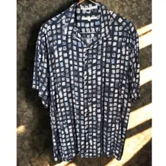 【極上のとろみと抜け感】PERRY ELLIS 100%レーヨン アート柄 半袖のサムネイル