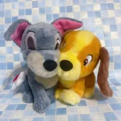 ディズニー　わんわん物語 トランプ レディ　ペア くっつきぬいぐるみ