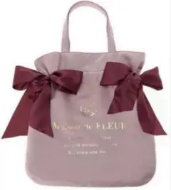 Maison de FLEUR ダブルリボントートバッグ　ピンク
