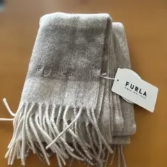 FURLA カシミヤ 洗えるマフラー ストール チェ - メルカリ
