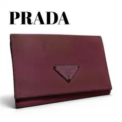 USED品♡ PRADA レッド 名刺入れ サフィアーノ 赤 - メルカリ